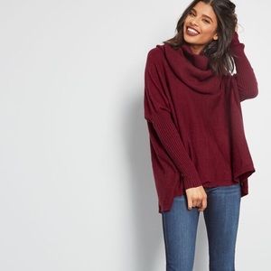 ModCloth Dreamers cowl neckline sweater NWT